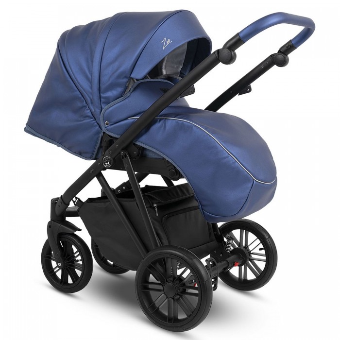 Коляска Camarelo Zeo 2 в 1 экокожа синий
