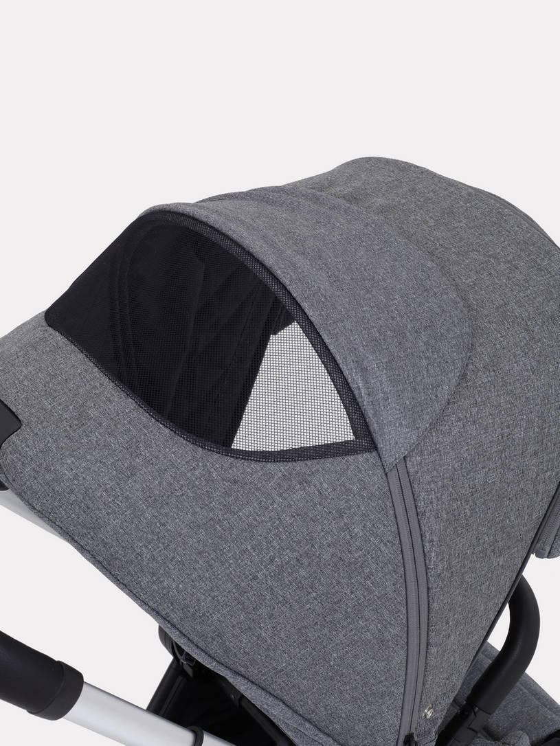 Коляска 2 в 1 MOWBaby ZOOM PU RA086 Silver Grey