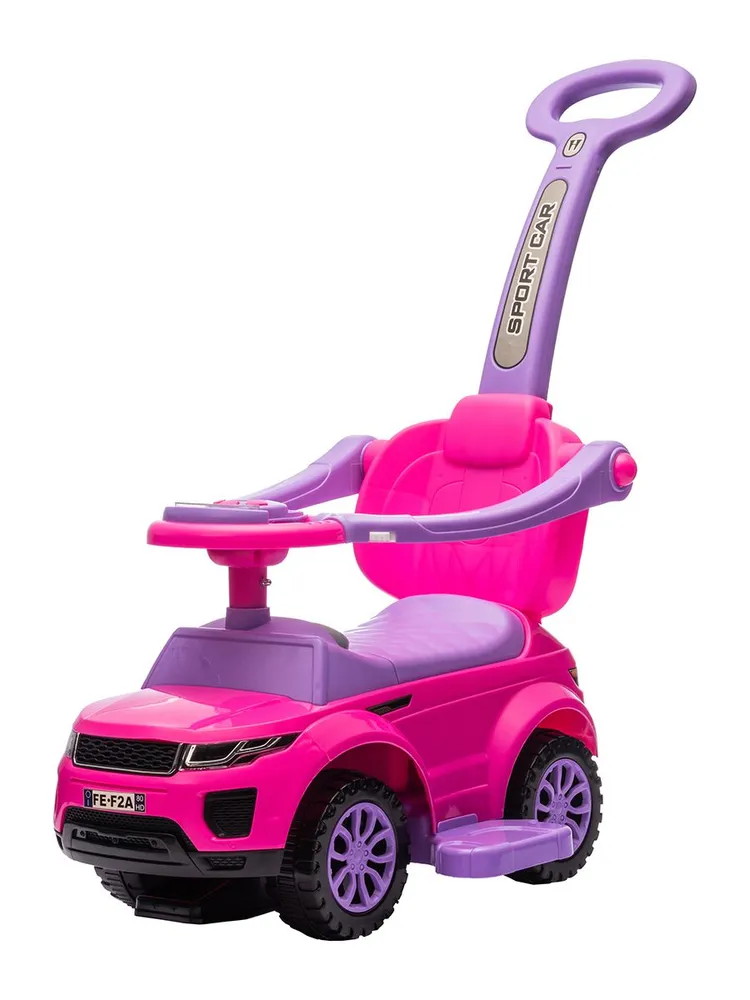 Каталка с ручкой Sevillababy Sport Car 3 в 1 614W розовый