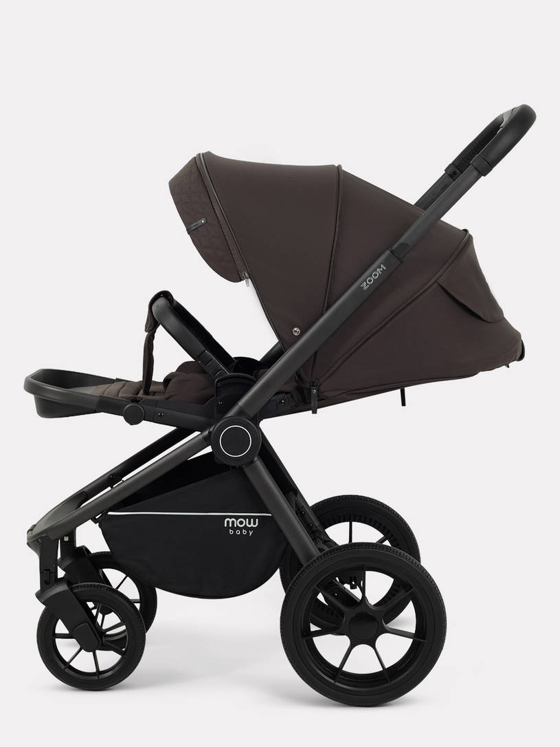 Коляска 2 в 1 Mowbaby Zoom PU Shine brown