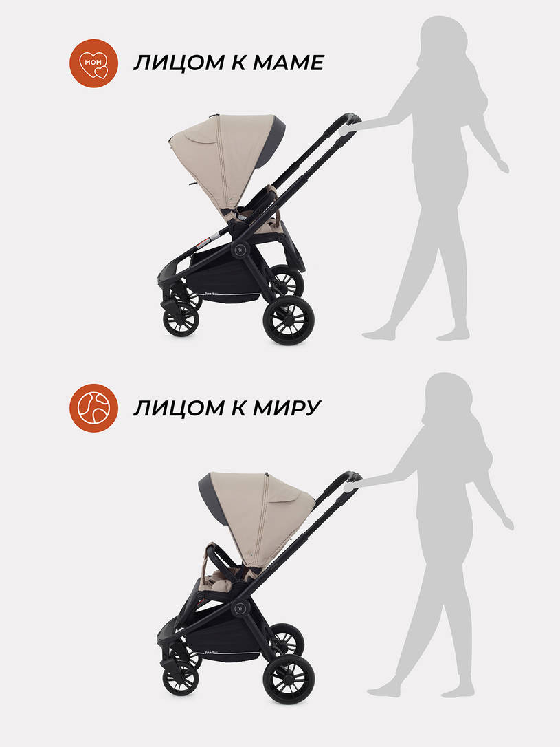 Коляска 2 в 1 Rant Basic Energy Beige 2024