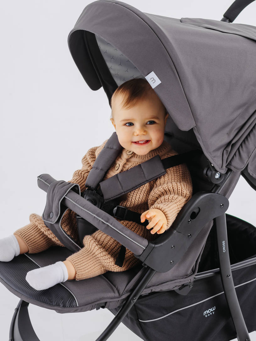 Коляска прогулочная Mowbaby Cross 2024 carbon