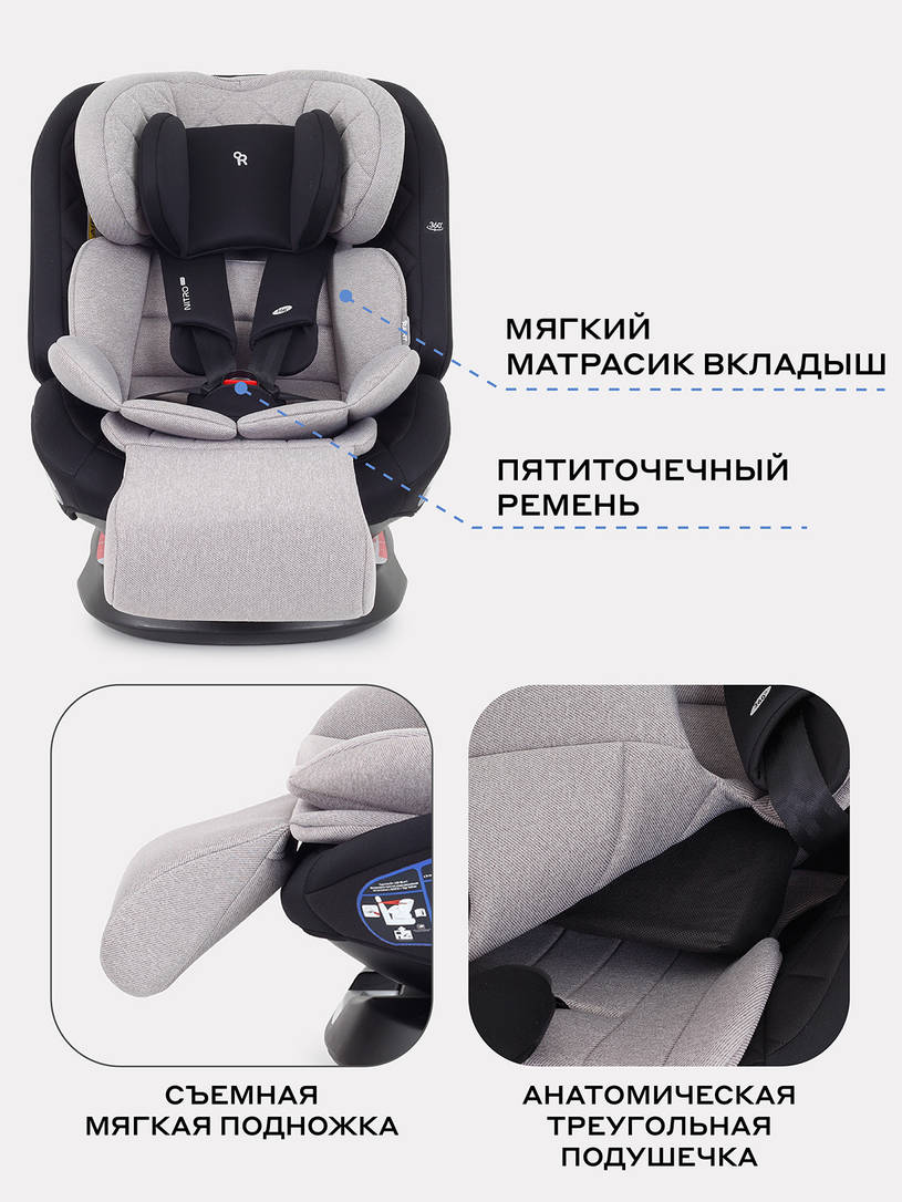 Автокресло Rant Nitro Plus isofix 0/1/2/3 (0-36 кг) Beige