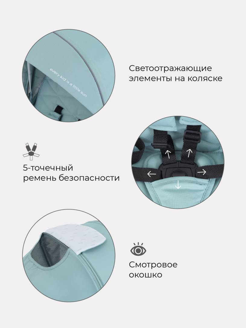 Коляска прогулочная RANT BEAT RA851 Ocean Green