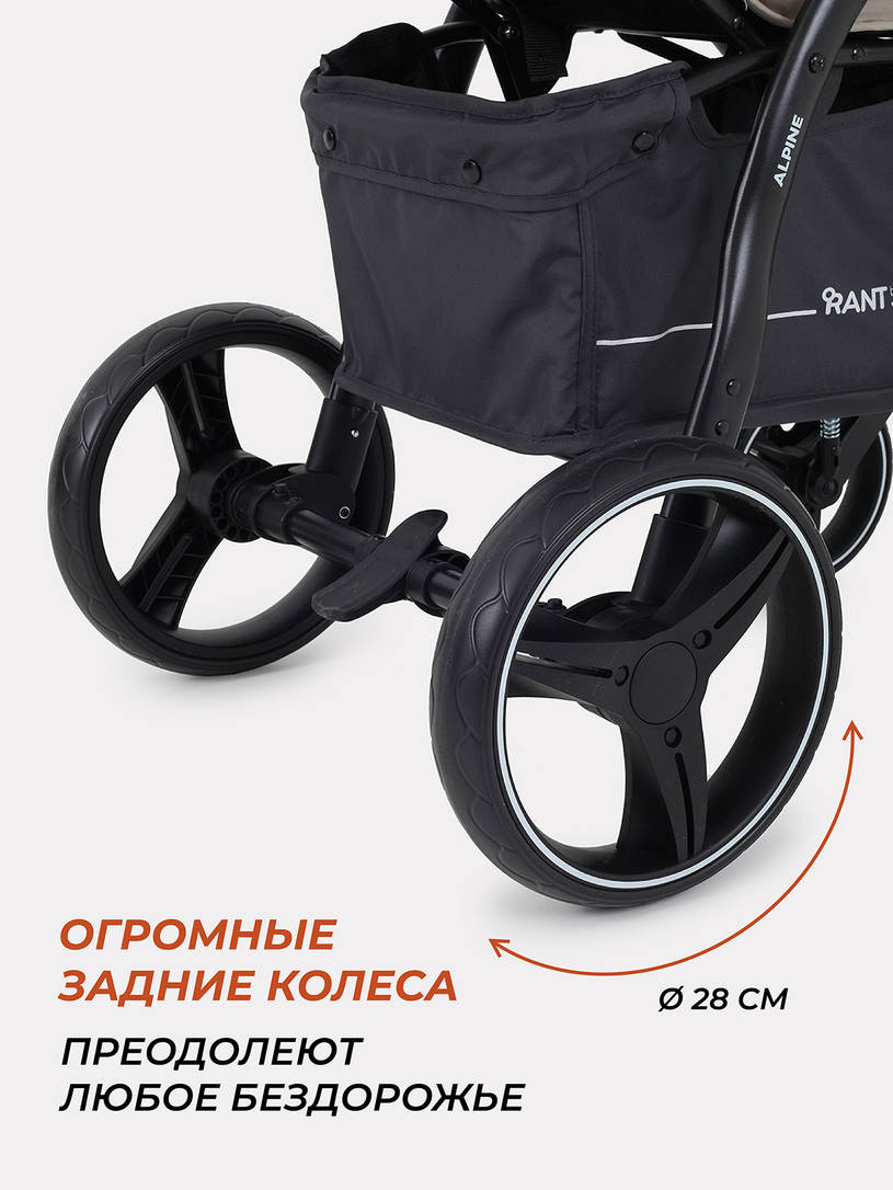 Коляска прогулочная Rant Basic Alpine EVA 2024 grey