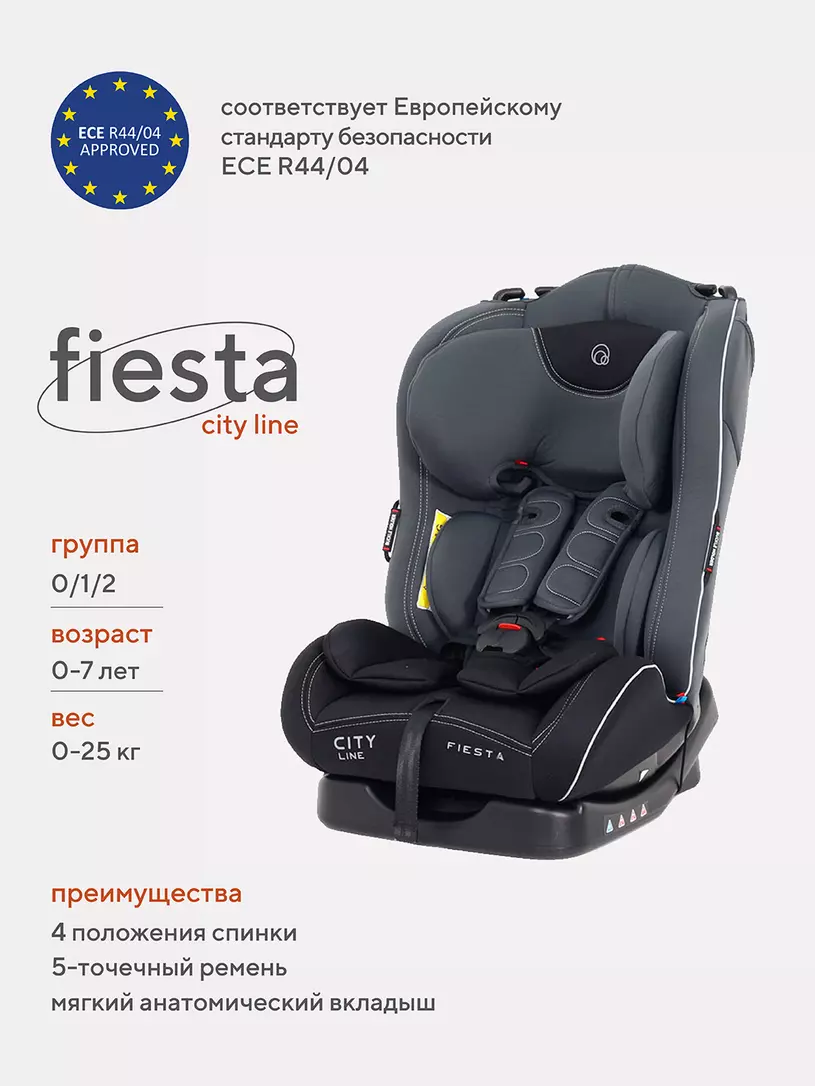 Автокресло Rant Fiesta City line 0/1/2 (0-25 кг) techno