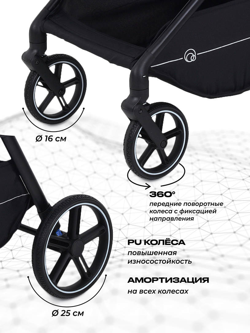 Коляска прогулочная Rant Moss 2025 Black