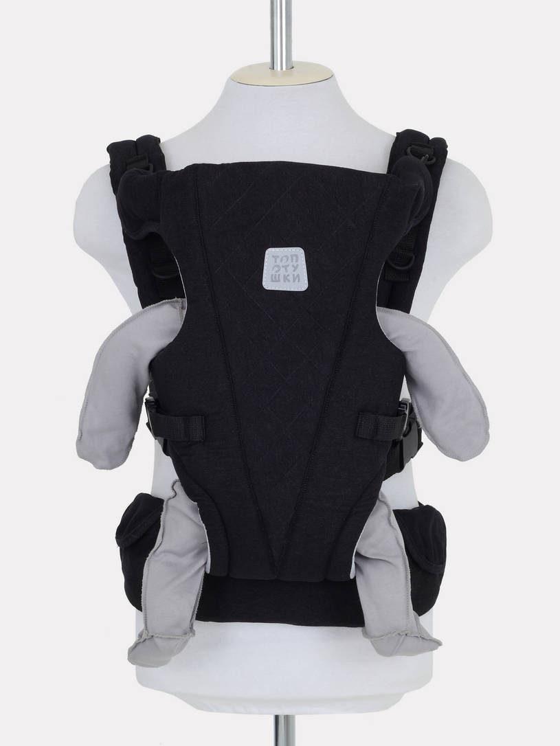 Рюкзак-кенгуру Топотушки Деним стежка черный