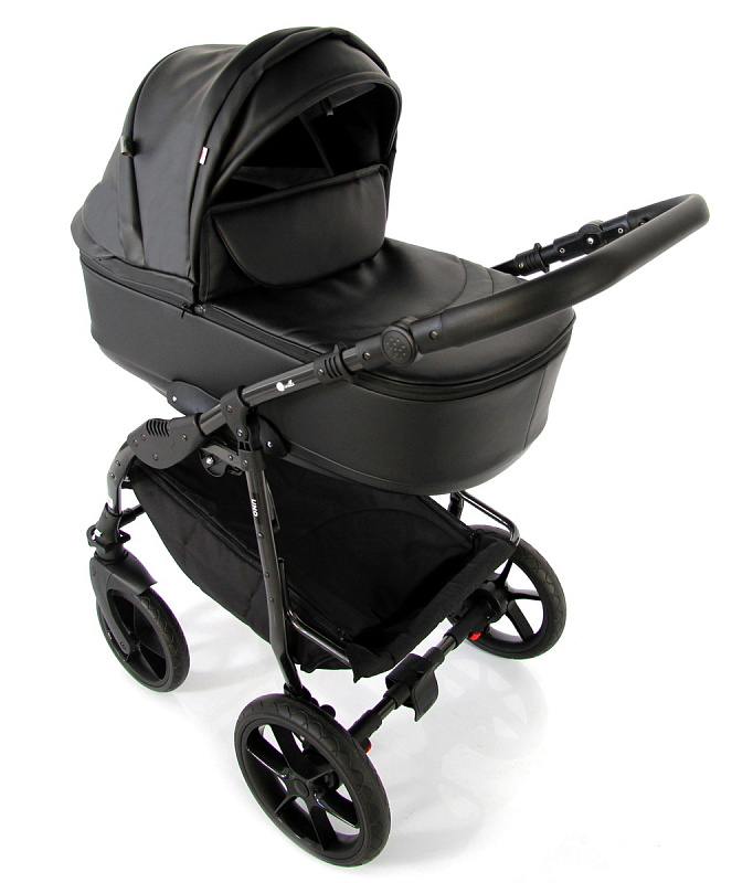 Детская коляска Sevillababy Uno 2 в 1 чёрный экокожа
