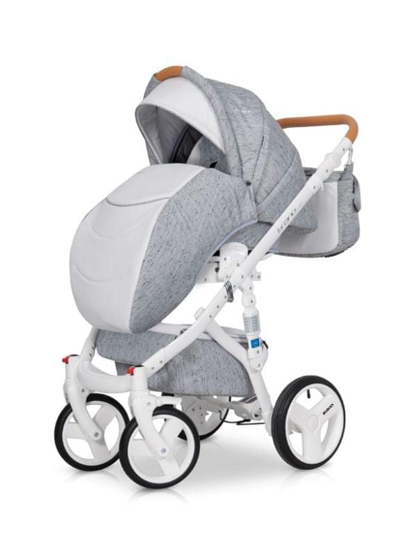 Коляска 3 в 1 Riko Bruno Luxe 05 серый