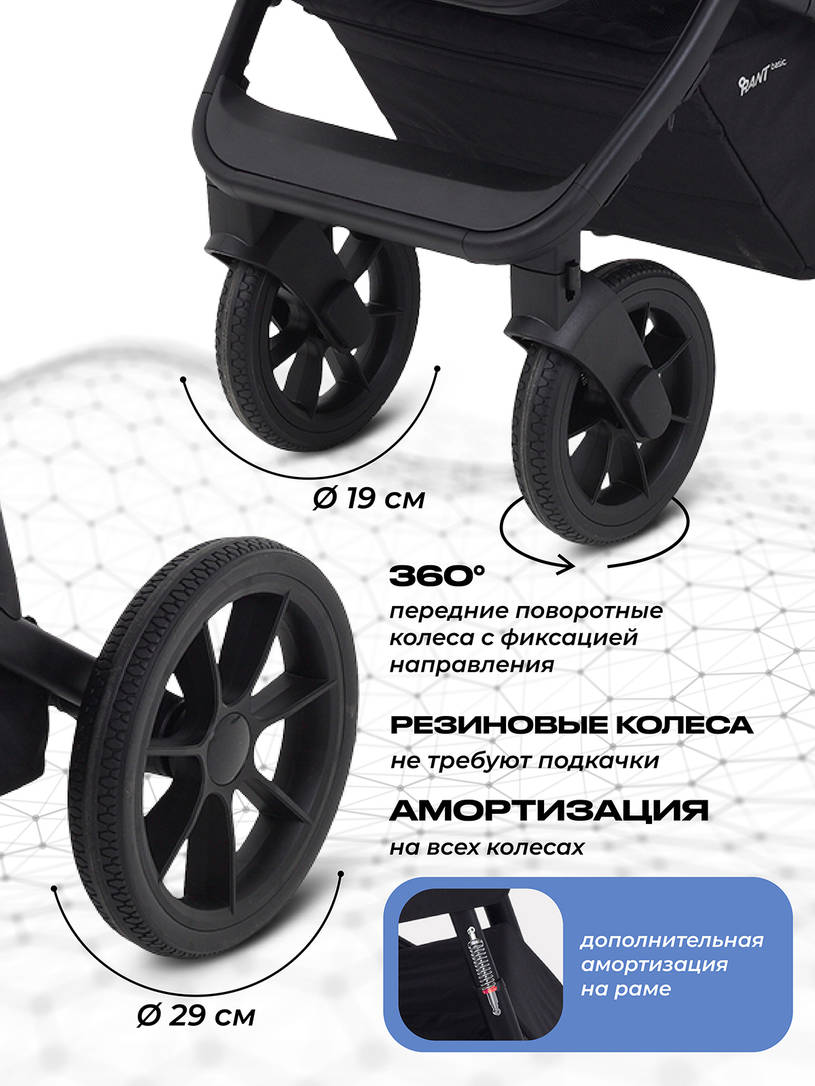 Коляска 2 в 1 Rant Basic Nexus 2025 Graphite