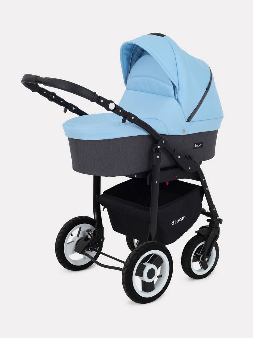Коляска 2 в 1 Rant Dream 09 серый-голубой