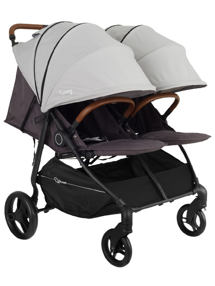 Коляска прогулочная для двойни Rant Twinny RA151 Soft grey. Цвет: Серый