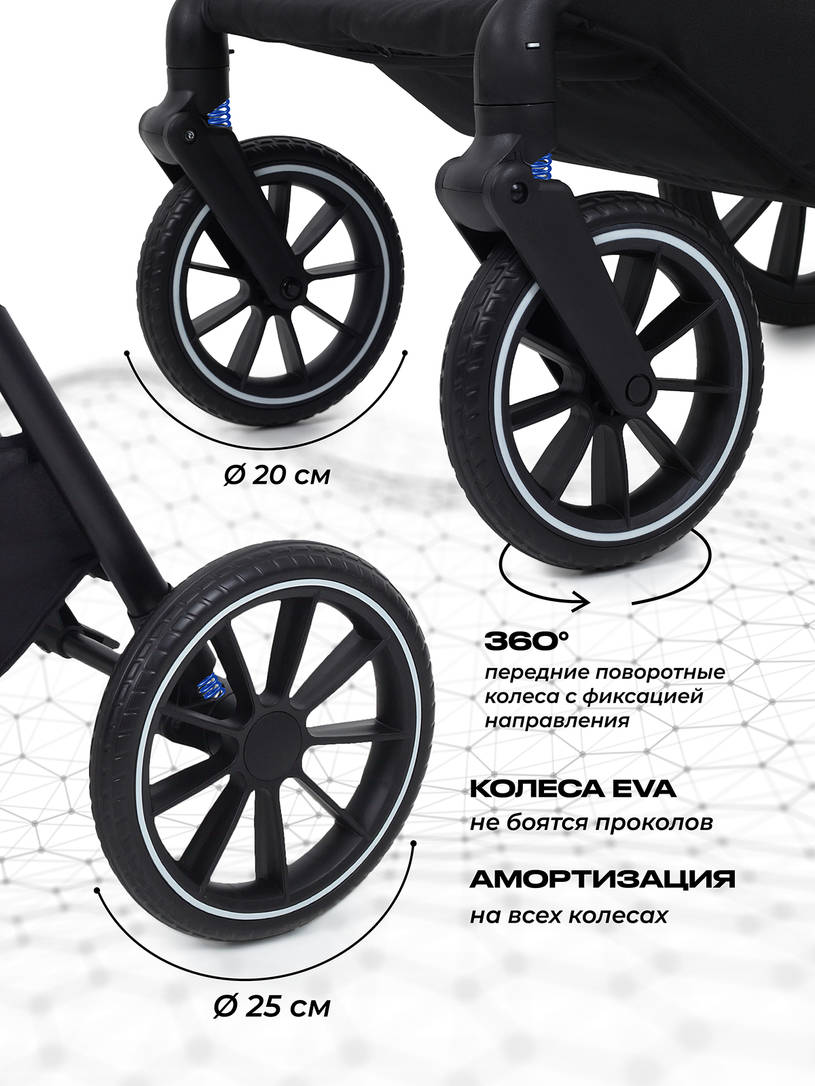 Коляска 3 в 1 Mowbaby Amber Grey