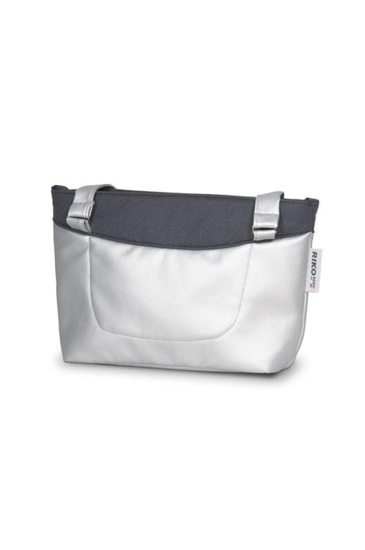 Коляска 2 в 1 Riko Basic Aicon 08 черно-серебряный