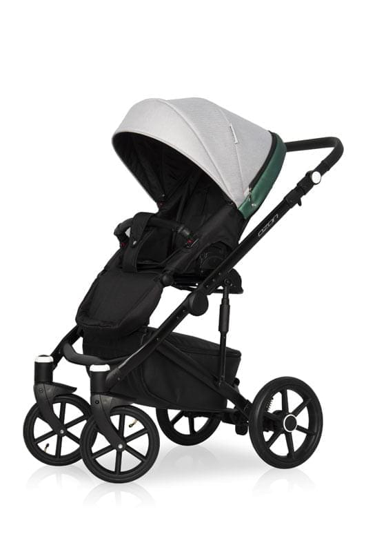 Коляска 3 в 1 Riko Basic Ozon Shine 05 серо-зеленый
