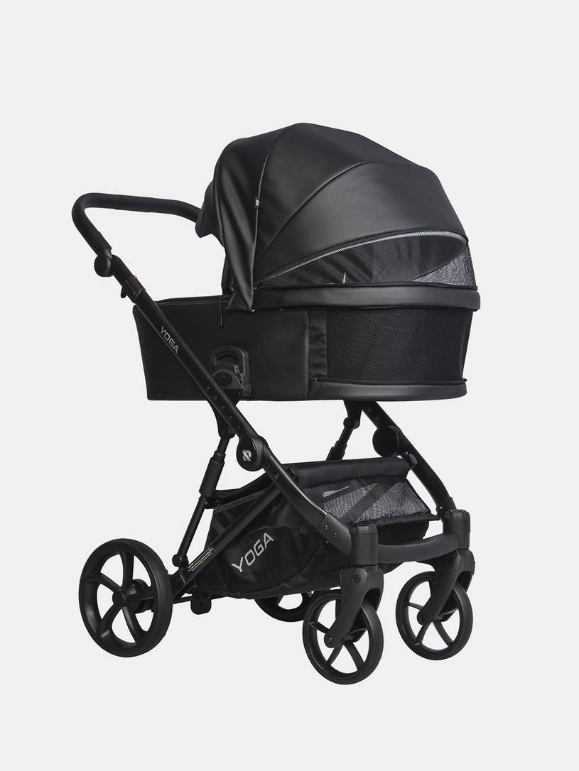 Коляска 3 в 1 Riko Basic Yoga Ecco 12 Black, Черный