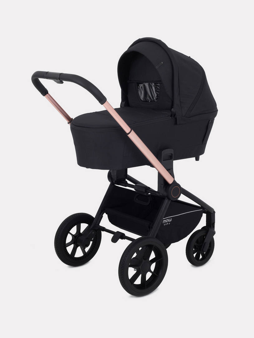 Коляска 3 в 1 Mowbaby Zoom Gold 2025 black