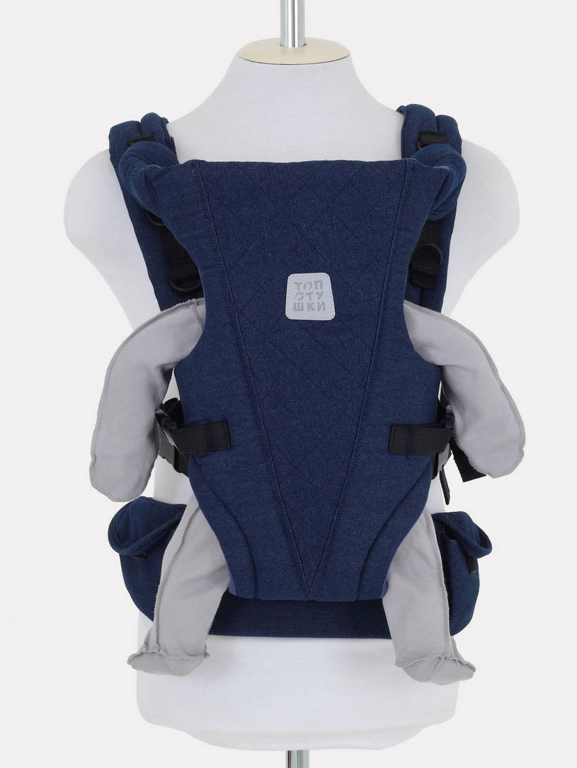 Рюкзак-кенгуру Топотушки Деним стежка синий