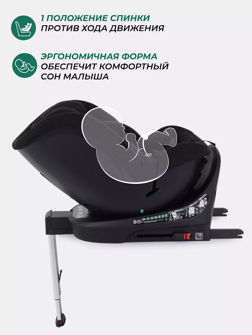 Автокресло Mowbaby Stage isofix (40-150 см) 0-36 кг Black