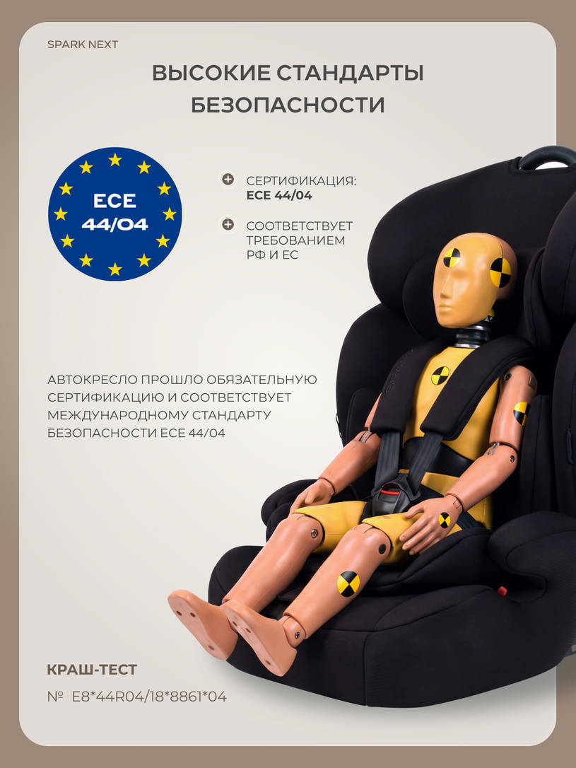 Автокресло Rant Basic Spark Next группа 1/2/3 (9-36 кг) Choco