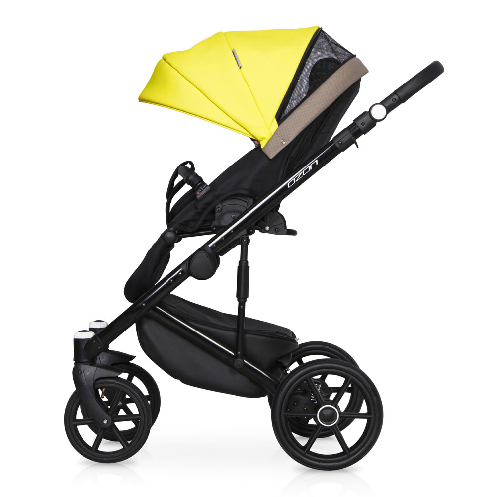 Коляска 3 в 1 Riko Basic Ozon Ecco 26 лимонный-бежевый
