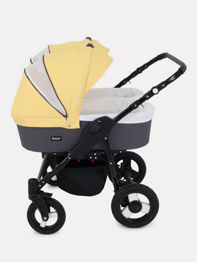 Коляска для двойни 2 в 1 Rant Dream Duo 07 серый-желтый