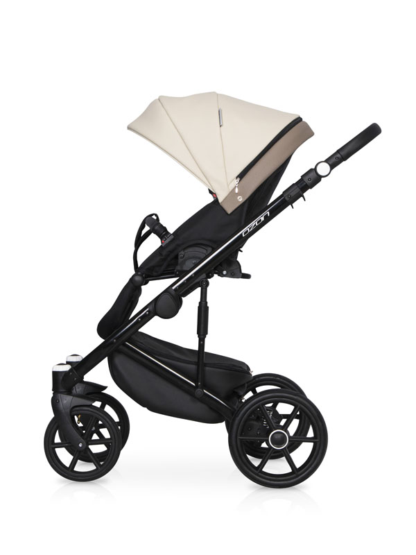 Коляска 3 в 1 Riko Basic Ozon Ecco 25 слоновая кость-бежевый