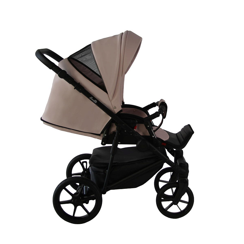 Детская коляска Sevillababy Tisso 2 в 1 пудровый экокожа
