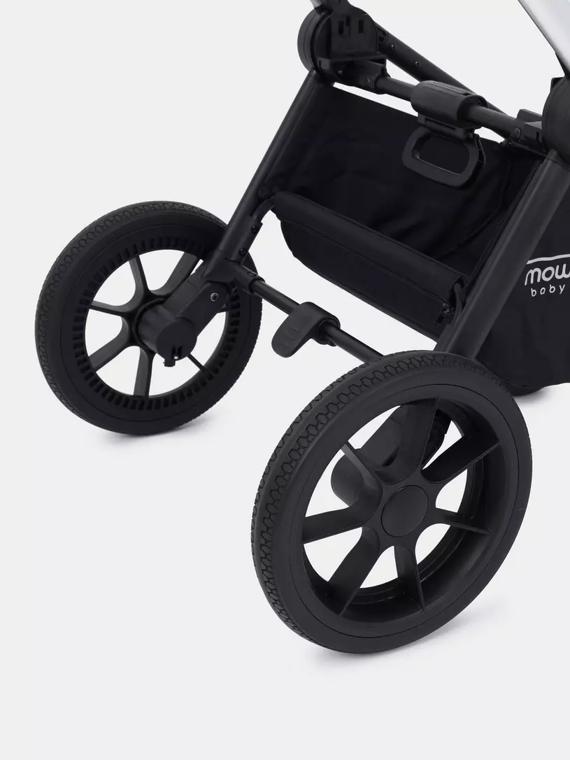 Коляска 3 в 1 Mowbaby Zoom Silver 2025 black
