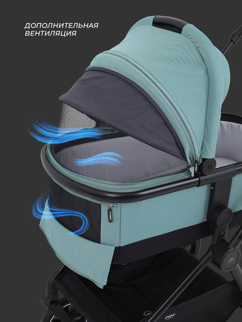 Коляска 3 в 1 Mowbaby Amber Mint