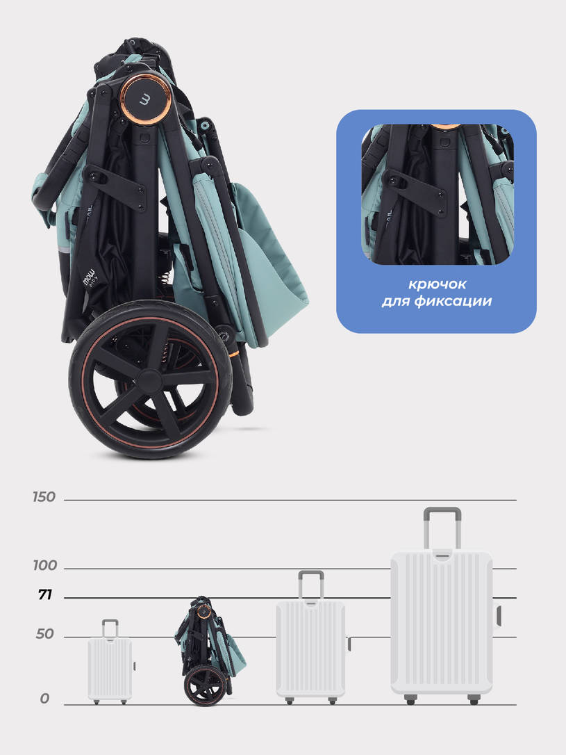 Коляска прогулочная Mowbaby Trail 2025 Green