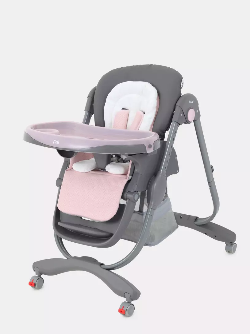 Стульчик для кормления Rant Cafe grey-pink