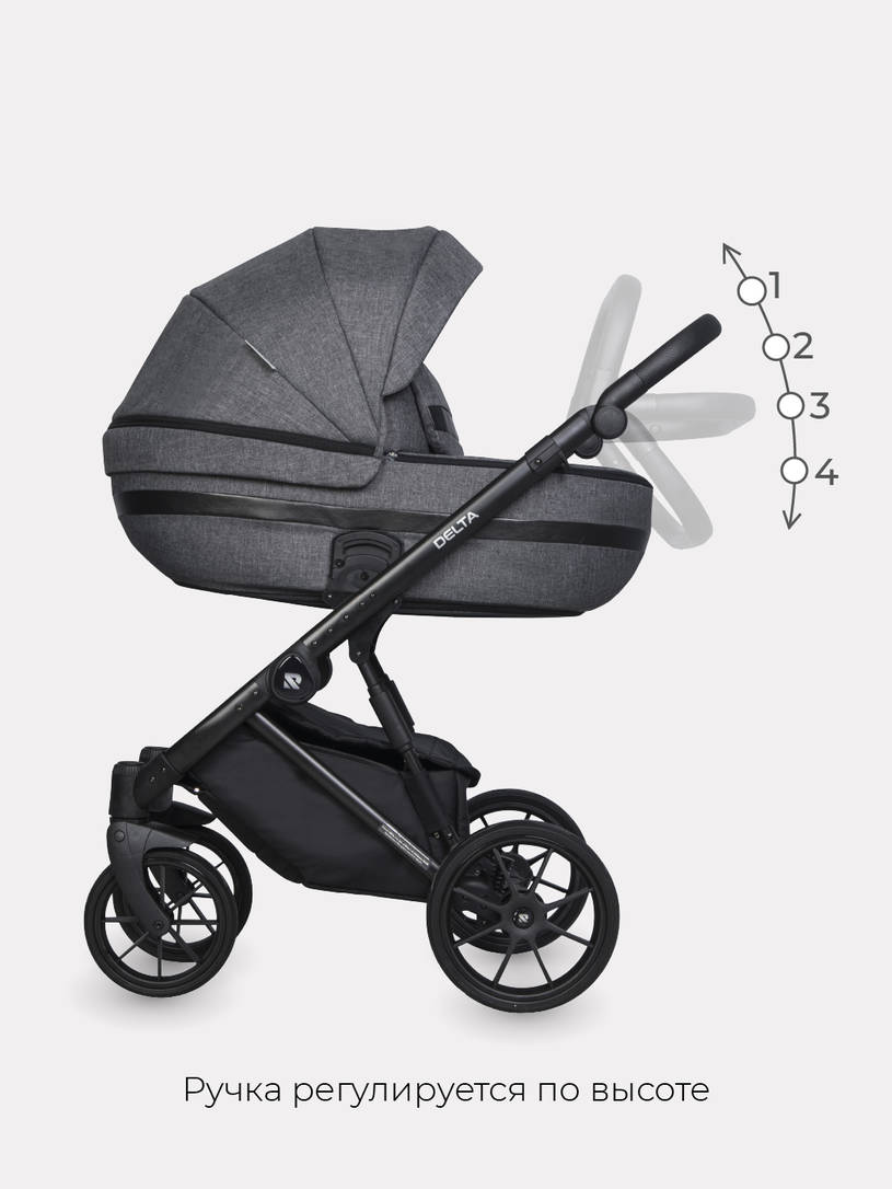 Коляска 2 в 1 RIKO BASIC DELTA 05 Carbon