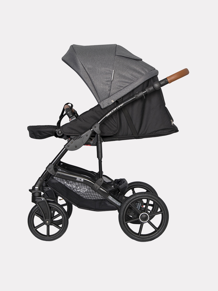 Коляска 3 в 1 Riko Basic Bella Life 06 Anthracite, графит