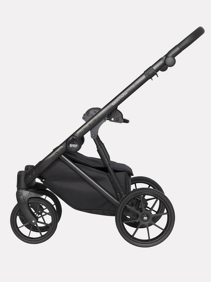 Коляска 2 в 1 Riko Basic Montana Ecco 12 Black черный