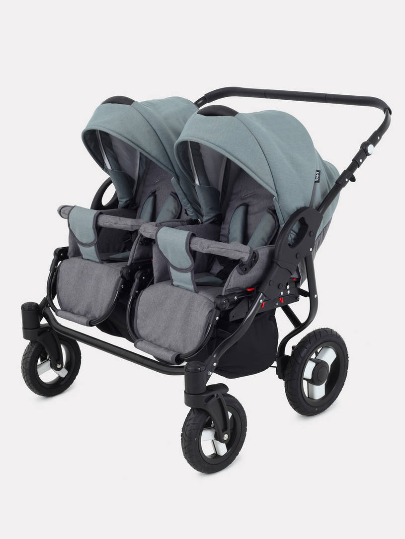 Коляска для двойни 2 в 1 Rant Dream Duo 06 серый-зеленый