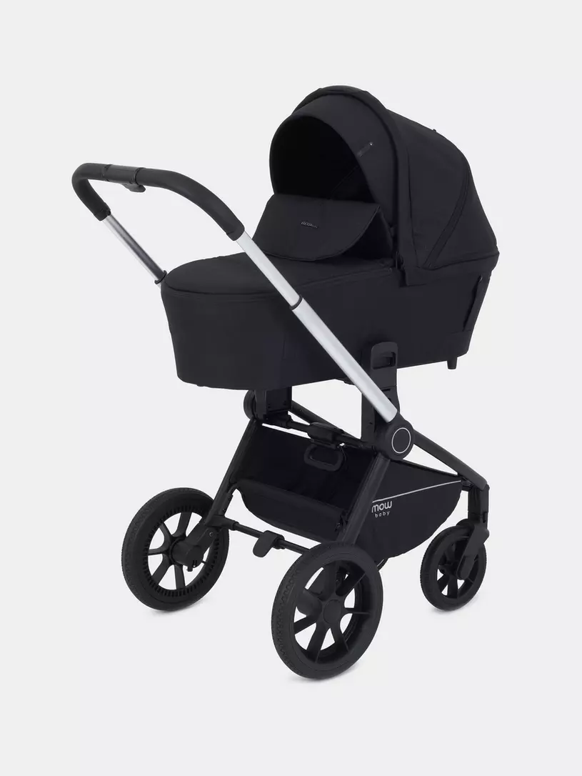 Коляска 3 в 1 Mowbaby Zoom Silver 2025 black