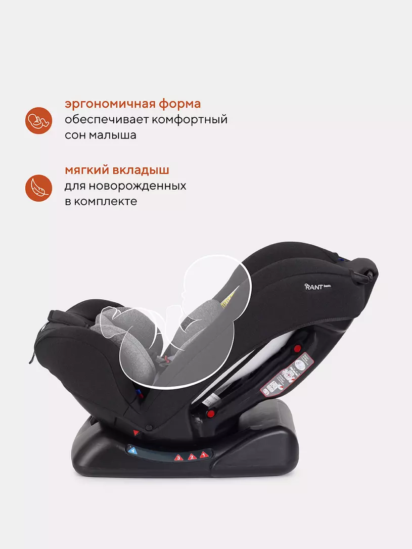 Автокресло Rant Basic Rally 0/1/2 (0-25 кг) Grey