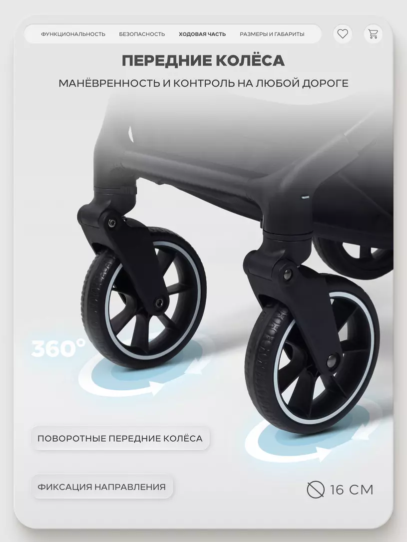 Коляска прогулочная Mowbaby Airy plus Black