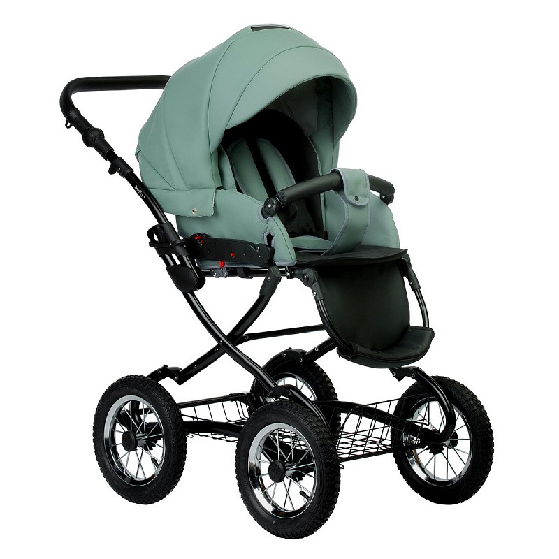 Коляска 2 в 1 Indigo Barbara Eco Classic, Be 01 (Шалфей кожа)