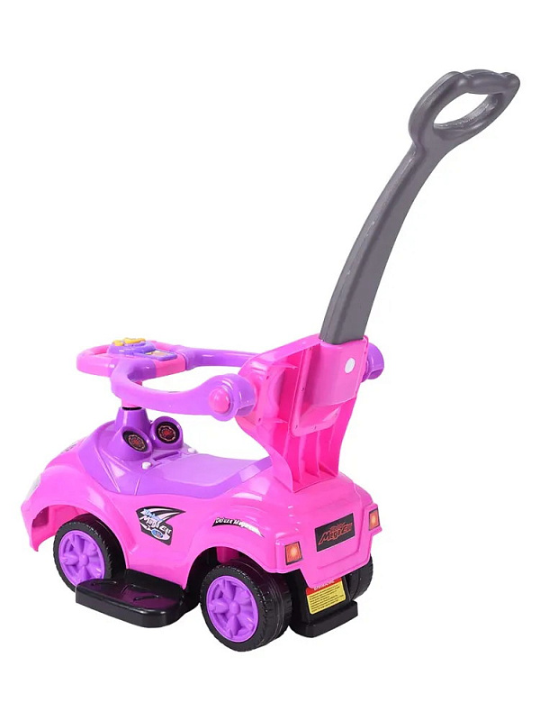 Детская каталка Sevillababy Mega Car 3 в 1 с ручкой BC202 pink/розовый