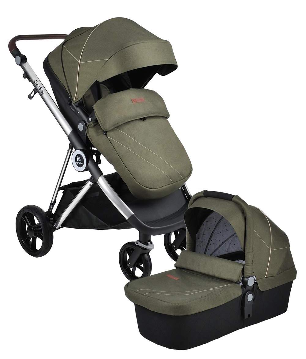 Коляска модульная 2 в 1 Farfello Cloud Baby CB (CB-11 Хаки)