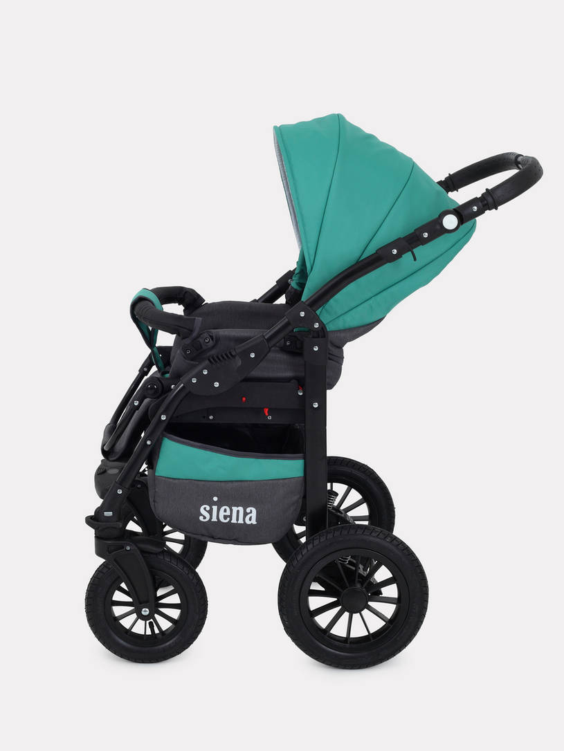 Коляска 2 в 1 Rant Siena 11 серый-темно-зеленый