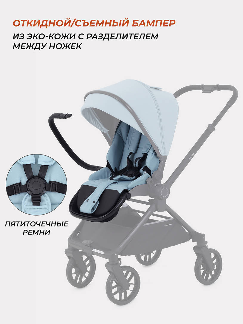 Коляска 2 в 1 Rant Vector Blue