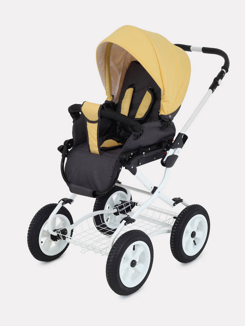 Коляска 2 в 1 Rant Siena Classic 10 серый-желтый
