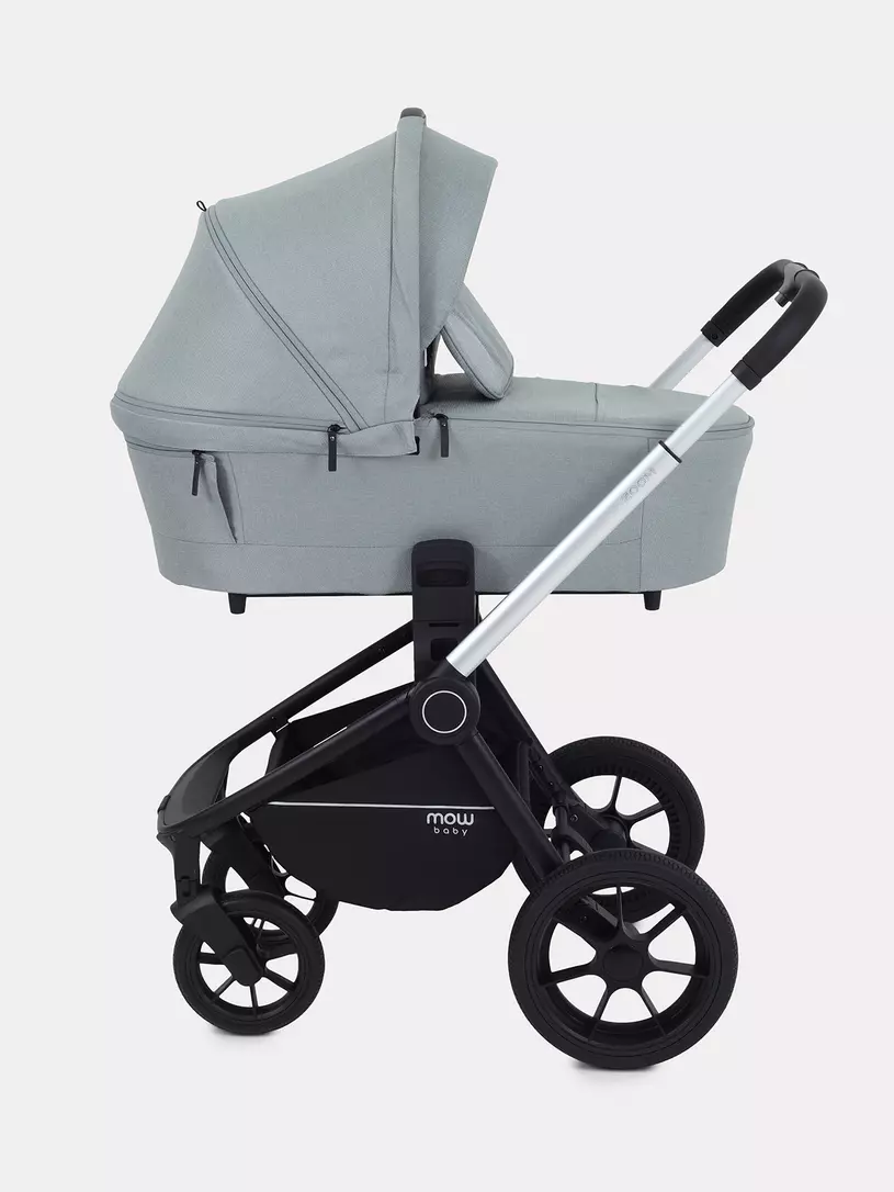 Коляска 3 в 1 Mowbaby Zoom Silver 2025 green tea