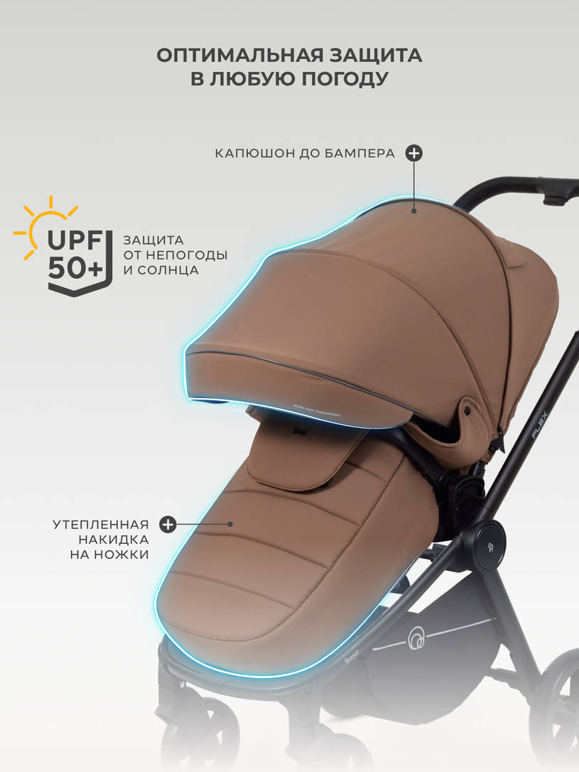 Коляска прогулочная Rant Flex 2025 RA078 Brownie