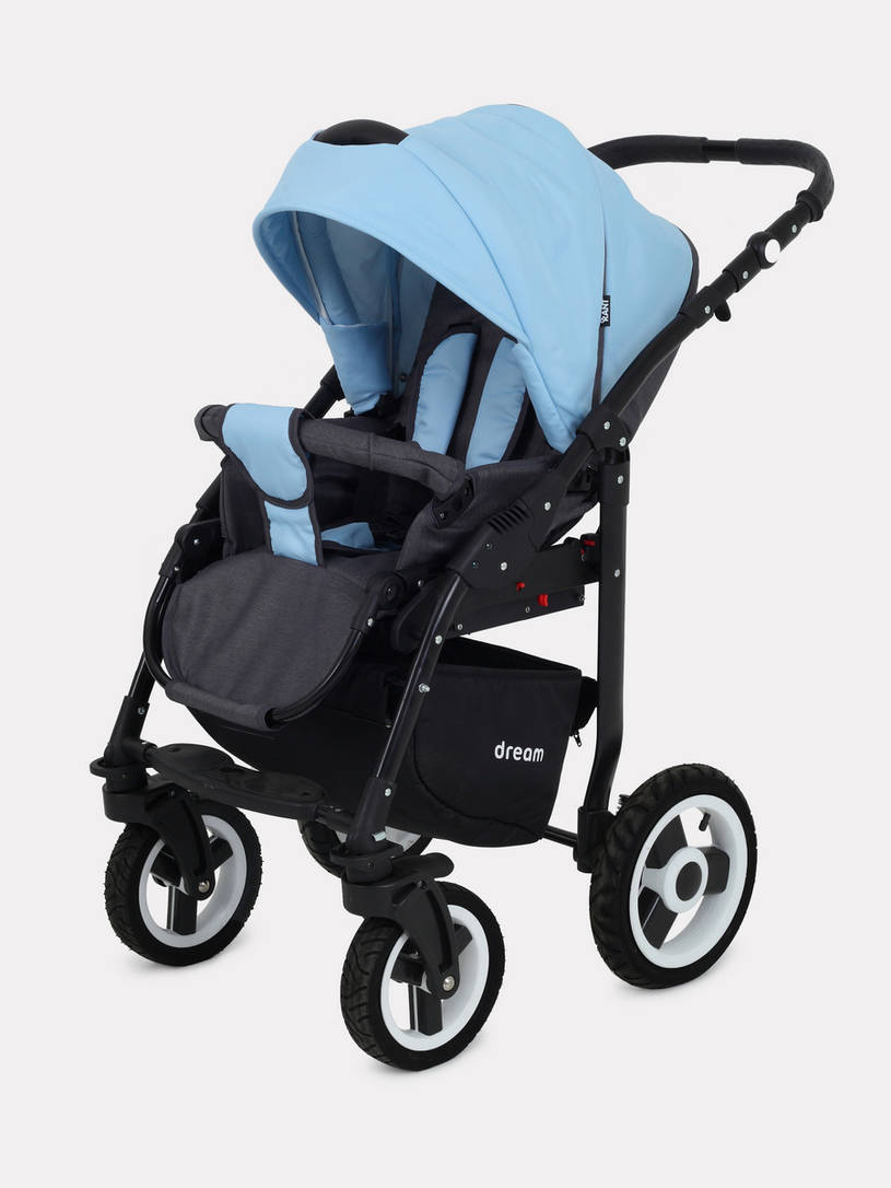 Коляска 3 в 1 Rant Dream 09 серый-голубой