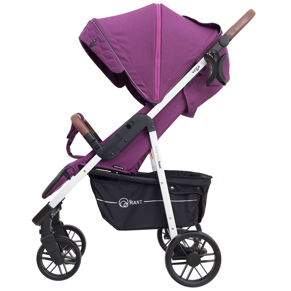Коляска прогулочная Rant Vega Trends Lines purple (2021). Цвет: Фиолетовый